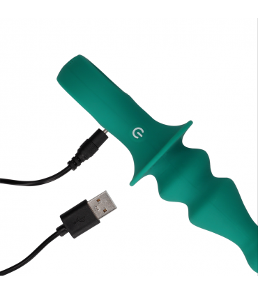 PAWN GESTREIFTER GRÜNER ANALVIBRATOR AUS SILIKON