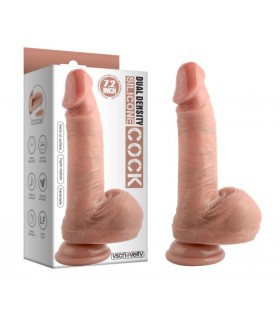 PENE REALÍSTICO SILICONA DOBLE DENSIDAD FLESH 18'3 CM