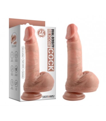 REALISTIC PENIS DOUBLE DENSITY SILICONE FLESH 18.3 CM