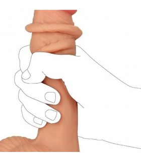 PENE REALISTICO SCORREVOLE A DOPPIA DENSITÀ CARNE 19 CM