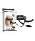 IMBRACATURA BLACK MAGIC DOPPIA STRAP-ON CON VIBRAZIONE 17'8 CM NERA