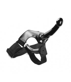 IMBRACATURA BLACK MAGIC DOPPIA STRAP-ON 17'8 CM NERA