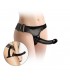 HARNAIS DOUBLE STRAP-ON BLACK MAGIC 17'8 CM NOIR