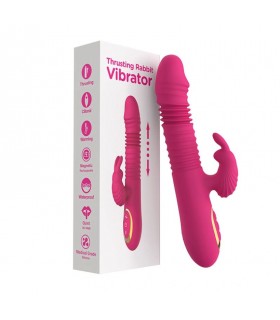 VIBRATORE A SPINTA CONIGLIO ROSA