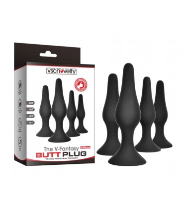 KIT ANALE X 4 SILICONE V-FANTASY NERO