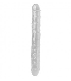 DOPPELTE PENIS-KRISTALLGELEES, KLAR, 30,5 CM