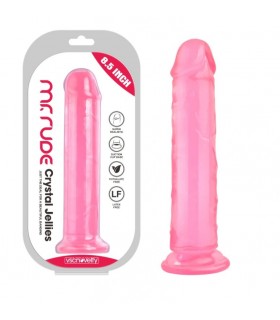 PENE REALISTICO GELATINE DI CRISTALLO ROSA 21,6 CM