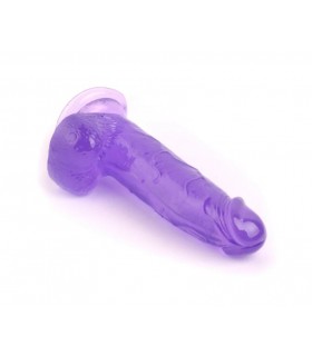 PENE REALISTICO GELATINE DI CRISTALLO VIOLA 20 CM