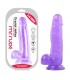 PENE REALISTICO GELATINE DI CRISTALLO VIOLA 20 CM