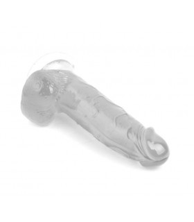 GELÉES DE CRISTAL PÉNIS RÉALISTE TRANSPARENT 20 CM