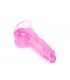 PENE REALISTICO GELATINE DI CRISTALLO ROSA 13,5 CM