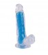 PENE REALISTICO BLU FOSFORESCENTE 20 CM