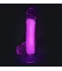 PINK PHOSPHORESCENT REALISTIC PENIS 20 CM