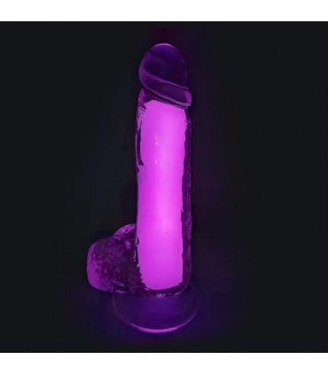 PENE REALISTICO FOSFORESCENTE ROSA 20 CM