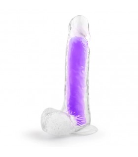 REALISTIC PHOSPHORESCENT PURPLE PENIS 20 CM