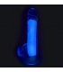 REALISTIC PHOSPHORESCENT PURPLE PENIS 20 CM