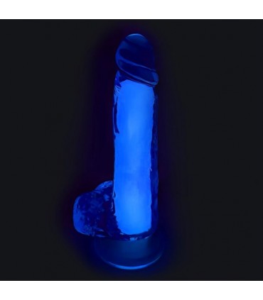REALISTIC PHOSPHORESCENT PURPLE PENIS 20 CM