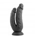 PENE REALÍSTICO DOBLE PENETRACIÓN NEGRO 21 CM