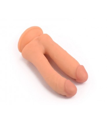 REALISTIC PENIS DOUBLE PENETRATION FLESH 18.5 CM