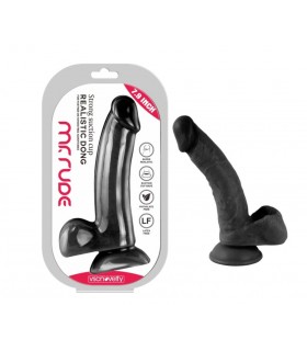 PENE REALISTICO MR RUDE NERO 20 CM