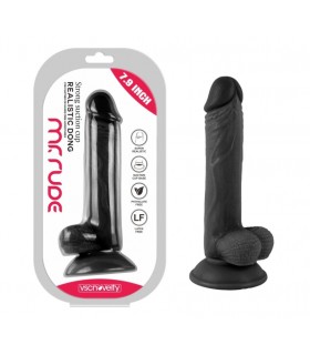 PENE REALÍSTICO MR RUDE NEGRO 20 CM