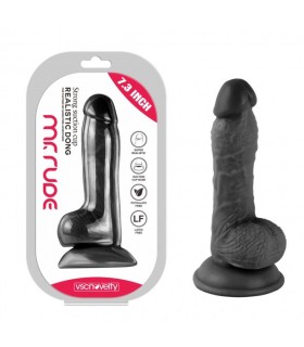 PÉNIS RÉALISTE MR RUDE NOIR 18,5 CM