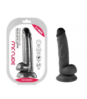 PENE REALISTICO MR RUDE NERO 18 CM