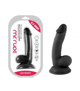 PENE REALÍSTICO MR RUDE NEGRO 17 CM