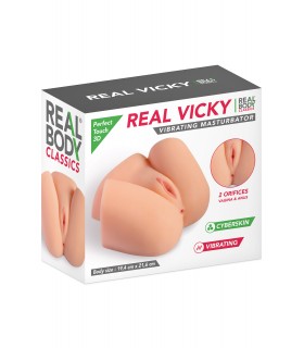 MASTURBADOR VIBRADOR VAGINA Y ANO VICKY