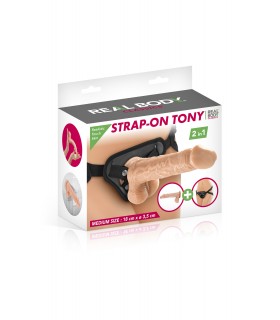 IMBRACATURA CON DILDO REALISTICO TONY 18 CM