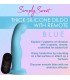 VIBRATEUR SIMPLY SILICONE AVEC COMMANDE BLEU