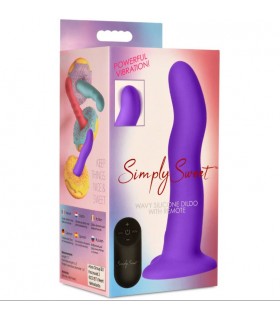 VIBRADOR SILICONA ONDA C/ MANDO MORADO