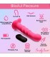 STRIATED SILICONE VIBRATOR WITH PINK CONTROL