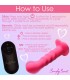 STRIATED SILICONE VIBRATOR WITH PINK CONTROL