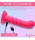 STRIATED SILICONE VIBRATOR WITH PINK CONTROL