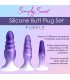 SET 3 X PURPLE SILICONE PLUGS