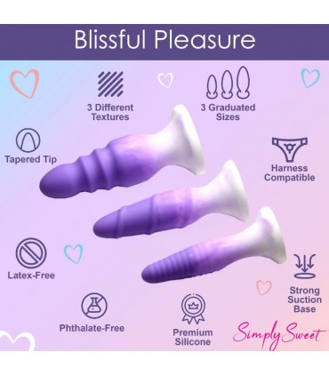 SET 3 TAPPI IN SILICONE VIOLA
