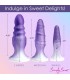 JEU DE 3 BOUCHONS EN SILICONE VIOLET