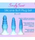 SET 3 X BLUE SILICONE PLUGS