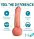 DILDO PENE C/ TESTÍCULOS DOBLE DENSIDAD UNCUT FLESH 22 CM