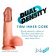 DILDO PENE C/ TESTÍCULOS DOBLE DENSIDAD UNCUT FLESH 22 CM