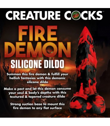 GODE EN SILICONE MONSTRE DÉMON DE FEU