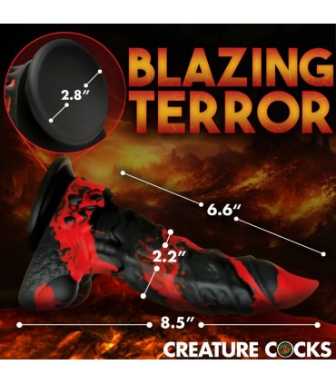 GODE EN SILICONE MONSTRE DÉMON DE FEU