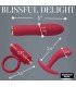 ENSEMBLE DE BONDAGE ROUGE DE MASSAGE DES AMANTS