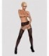 GARTER STOCKINGS S206 BLACK   S/M/L