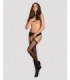 GARTER STOCKINGS S314 BLACK  S/M/L