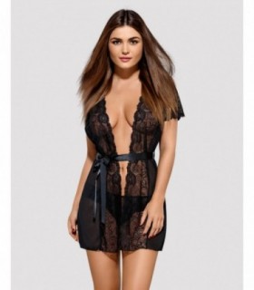 ALLURIA PEIGNOIR & THONG S/M