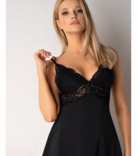 810-BAB-1 BABYDOLL & THONG BLACK   S/M