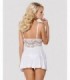 810-BAB-2 BABYDOLL & THONG WHITE S/M