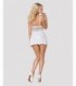 810-BAB-2 BABYDOLL & THONG WHITE   S/M